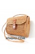 Ata mini barrel bag with rattan strap